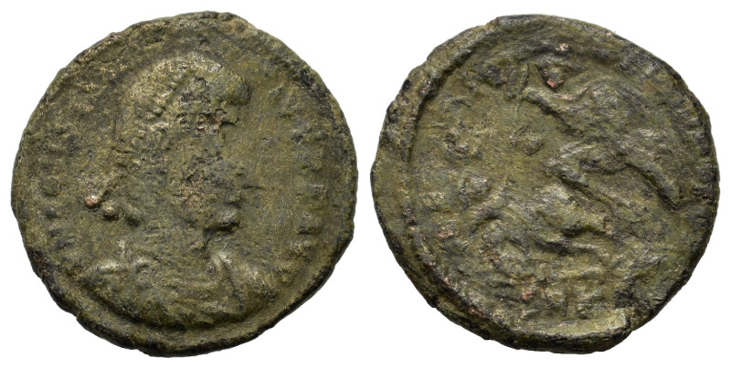 Constantius II (337-361). Æ (17mm, 2.21g, 12h). Uncertain mint. Pearl-diademed, ...