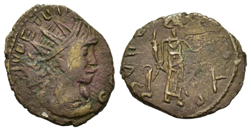 Tetricus II (Caesar AD 273-274). Æ Antoninianus (16mm, 2g). Contemporary barbari...