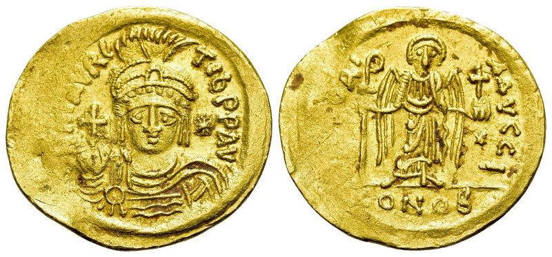 Maurice Tiberius (582-602) AV Solidus (21mm, 4.27g, 6h) Costantinople, Officina ...