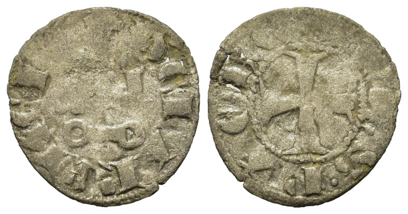 Principality of Achaea. Uncertain. BI Denier (18,3mm, 0.6g). Corinth. Cross patt...