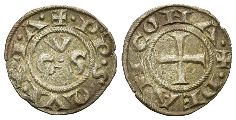 Italy, Ancona. Republic, 13th century. AR Denaro (16,5mm, 0.7g). CVS. R/ Cross. ...