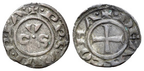 Italy, Ancona, Republic, 13th century. AR Denaro (14mm, 0.63g, 1h). CVS. R/ Cross. Biaggi 33.