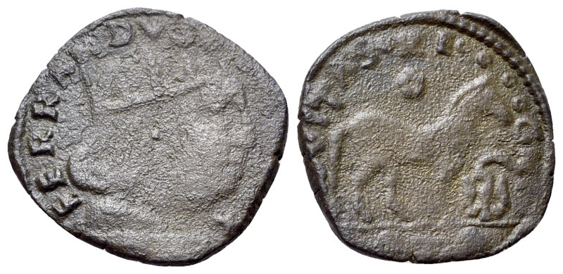 Italy, L'Aquila. Ferdinando I d'Aragona (1458-1494). Æ Cavallo (17mm, 1.70g). Cr...