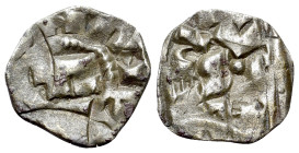 Italy, Lucca. Enrico III, IV or V (1039-1125). AR Denaro (16.5mm, 0.67g). Monogram. R/ LVCA. Biaggi 1058. Good Fine