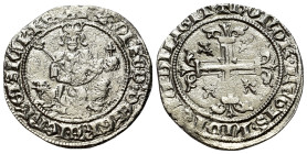 Italy, Napoli. Roberto d’Angiò (1309-1343). AR Gigliato (24mm, 3.48g, 3h). +ROBERT⋅DEI⋅GRA⋅IERL’⋅ET⋅SICIL’⋅REX, Roberto seated facing, holding lis-tip...