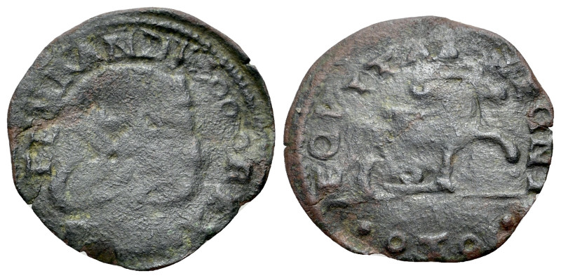 Italy, Napoli. Ferdinando I d’Aragona (1458-1494). Æ Cavallo (19mm, 1.18g). Crow...