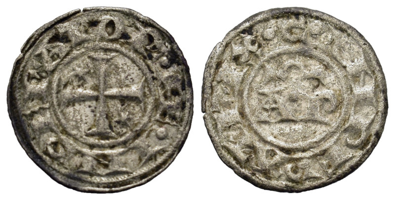 Italy. Sicily. Henry VI with Constance (1194-1197). AR Denaro (17,4mm, 0.8g) Bri...