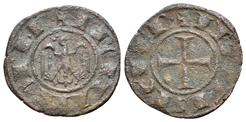 Italy, Sicily, Messina. Federico II (1197-1250). BI Denaro (16mm, 0,68g, 1h). 12...