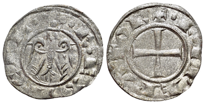 Italy, Sicily (Regno). Federico II (1296-1337). BI Denaro (18mm, 0.96g, 3h). Str...