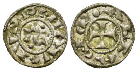 Italy. Siena. Repubblica (1180-1390). AR Denaro (16,2mm, 0.7g). SENA VETVS around Ƨ between two pairs of pellets. R/ Cross. Biaggi 2534. MIR 467.