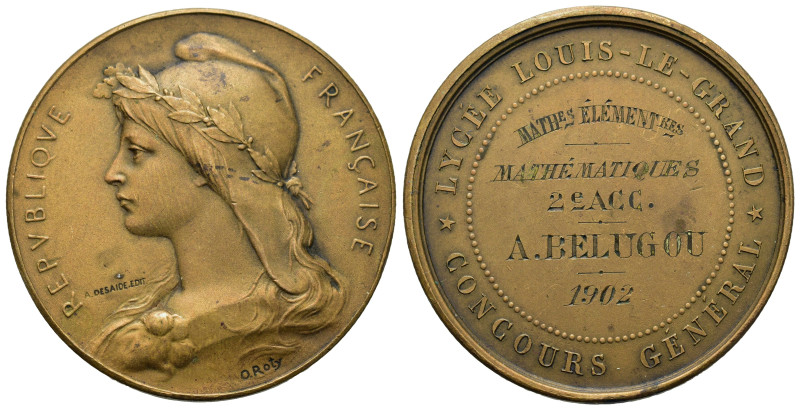 France. Æ Medal 1902 (42mm, 36.7g).