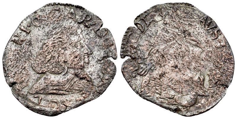 Italy, Lombardia. Solferino. Carlo Gonzaga (1639-1678). Giorgino (22mm, 1.46g, 1...