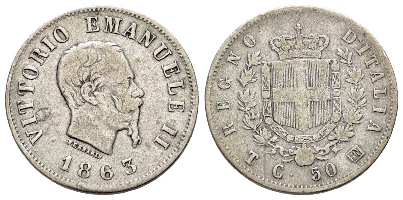 Italy, Regno d'Italia. Vittorio Emanuele II (1849-1861). 50 Centesimi 1863 (18mm...