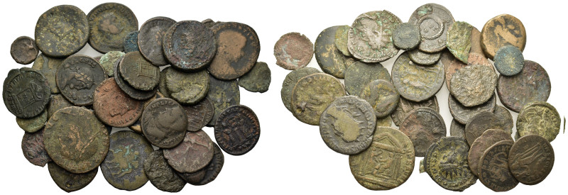 Lot of 35 Roman Imperial Æ coins, to be catalog. Lot sold as is, no return.