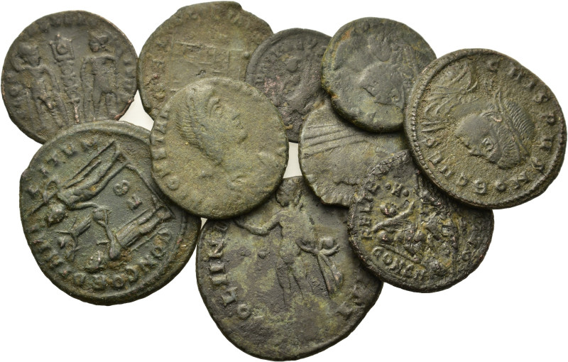 Lot of 10 Roman Imperial Æ coins, to be catalog. Lot sold as is, no return.