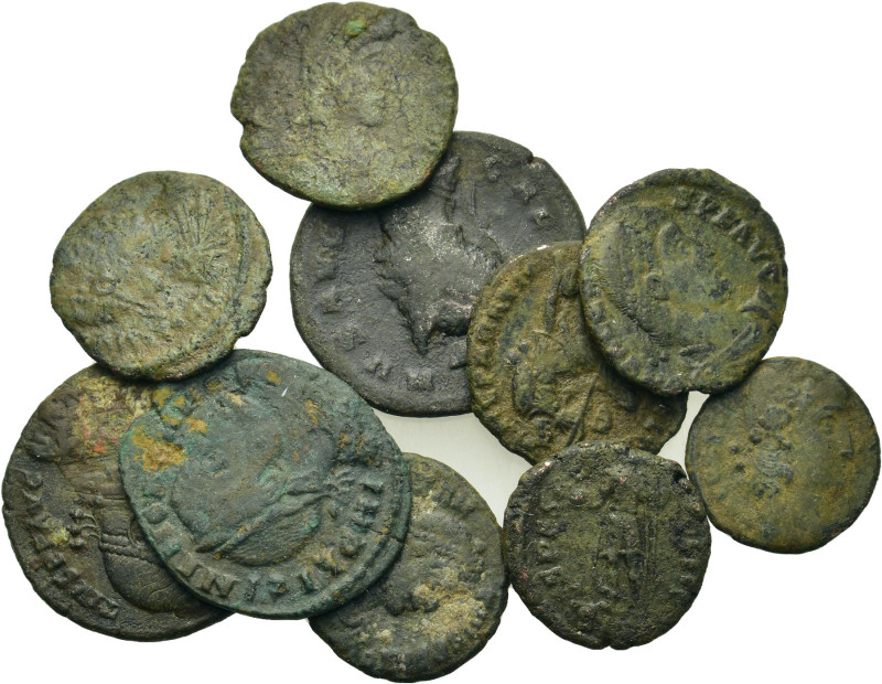 Lot of 10 Roman Imperial Æ coins, to be catalog. Lot sold as is, no return.