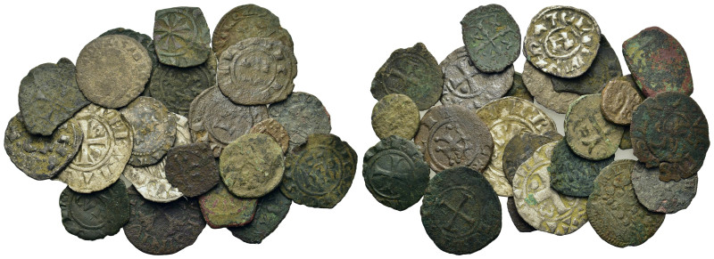 Lot of 23 Medieval Æ and AR coins, to be catalog. Lot sold as is, no return.