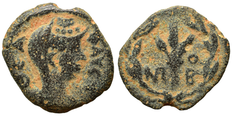 ARABIA. Bostra. Diva Faustina I, died 140/1. Ae (bronze, 1.82 g, 15 mm). ΘЄΑ ΦΑV...