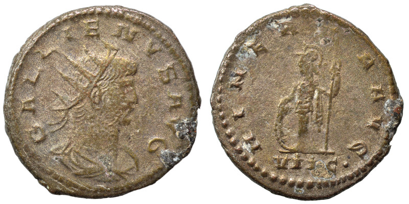 Gallienus, 253-268. Antoninianus (billon, 3.64 g, 21 mm), Antioch. Radiate, drap...