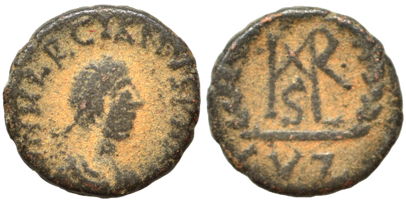 Marcian, 450-457. Nummus (bronze, 0.84 g, 10 mm), Cyzicus. D N MARCIANVS P F Pea...