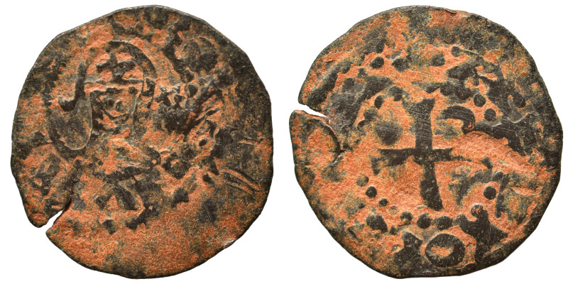 CRUSADERS. Principality of Antioch. Bohémond III, 1163-1201. Denier (bronze, 1.2...