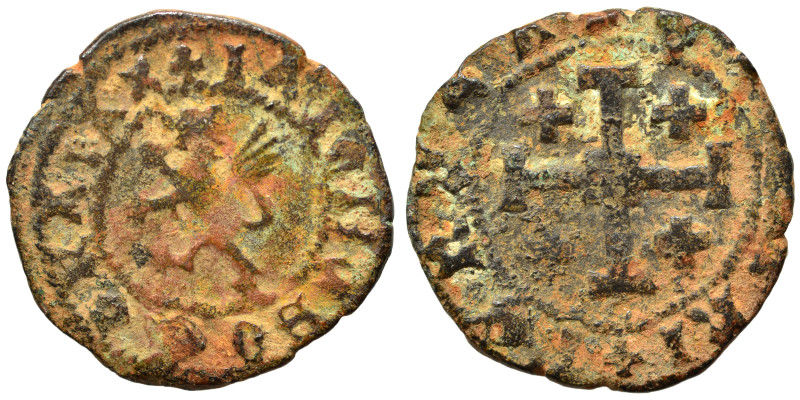 CRUSADERS. Lusignan Kingdom of Cyprus. James II, 1460-1473. Sezin (bronze, 2.20 ...