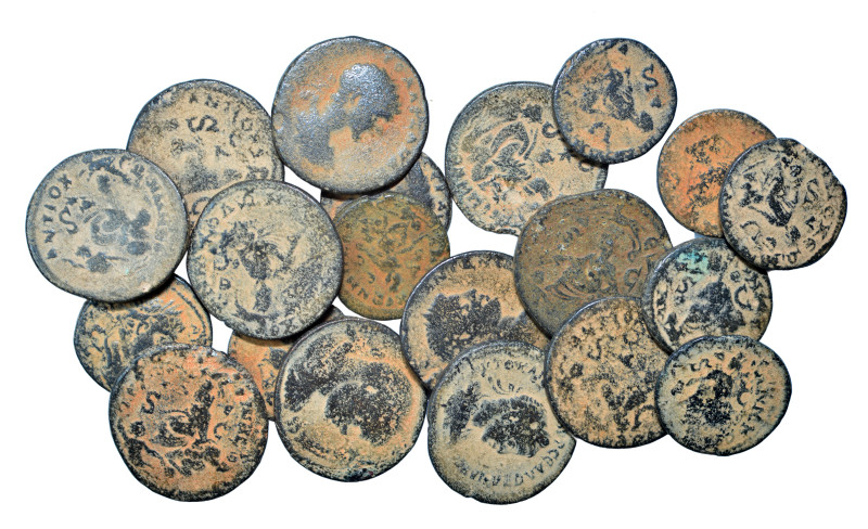 Group lot of circa 20 Roman provincial coins, some repatinated. G - F. As seen, ...