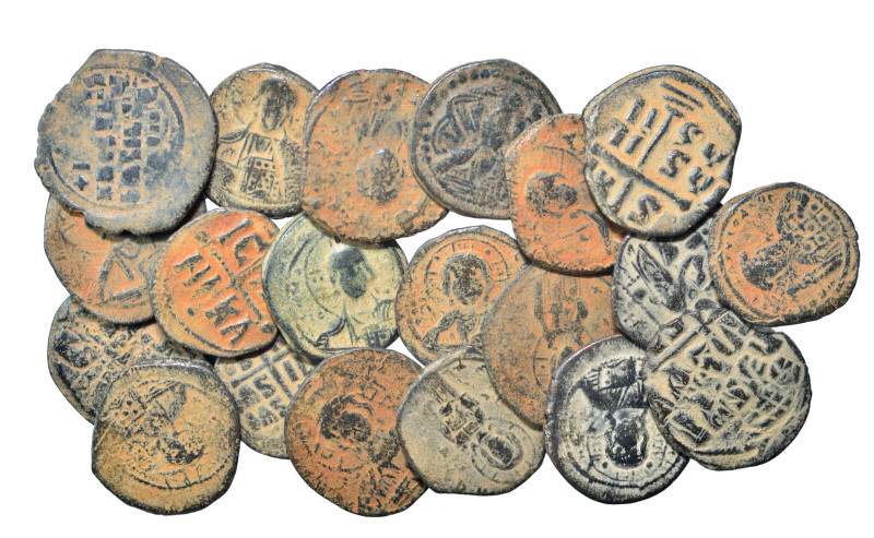 Group lot of circa 20 Byzantine coins, some repatinated. G - F. As seen, no retu...