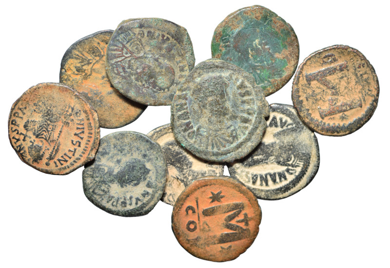 Group lot of 10 Byzantine coins, some repatinated. G - F. As seen, no return