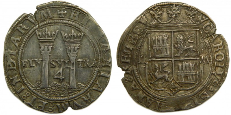 Carlos y Juana (1504-1516). S/F. 4 reales. México. (Cal. 87). Ag 13,76 gr. L-M c...