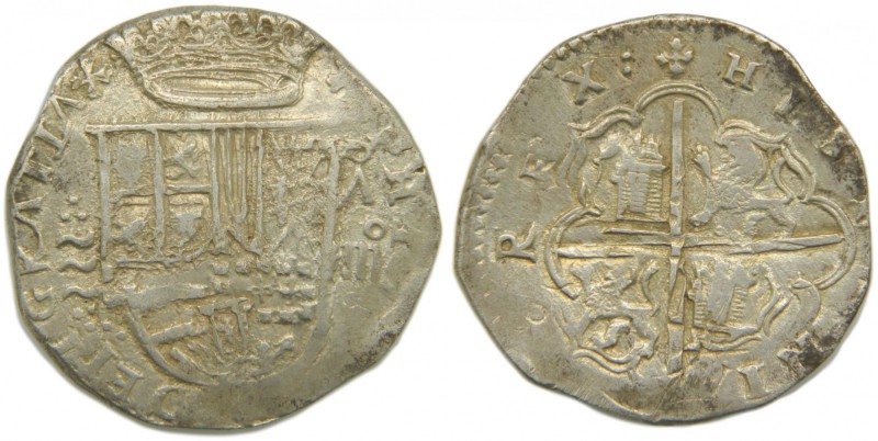 Felipe II (1556-1598). S/F. 4 reales. Valladolid. (Cal.439). Ag 13,53 gr. Ag. Ce...