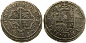 Felipe IV (1621-1665). 1628. P. 2 reales. Segovia. (Cal.933) Ag 6,41 gr.  Grado: EBC
