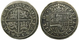 Felipe IV (1621-1665). 1651. I. 8 reales. Segovia. (Cal.565). Ag 27 gr. Acueducto de 4 arcos. Grado: MBC