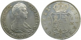 Fernando VII (1808-1833). 1808. CN. 8 reales. Sevilla. (Cal.634). Ag 27,11 gr. Limpiada. Grado: EBC