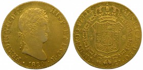 Fernando VII (1808-1833). 1820. GJ. 4 escudos. Madrid. (Cal. 150). Au 13,44 gr. Grado: MBC+