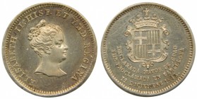 Isabel II (1833-1868).1843. Medalla proclamación. BCN. Módulo 2 reales. Ag 7,03 gr. DECLARADA MAYOR DE EDAD FUE PROCLAMADA EN BARCELONA. 1º DICIEMBRE ...