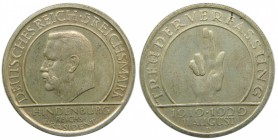 Alemania. 5 reichsmark. 1929. D. Weimar Constitution. KM#64. Ag 25 gr. Grado: MBC