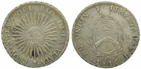 Argentina (Rio de plata ). (1810-1831). 8 reales. 1813. PTS. Potosí. J. KM#5. Ag 27,03 gr. Grado: MBC+