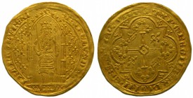 Francia. Carlos V. 1364-1380. Franc à pied. (Fr. 284). (D. 360). Au 3,79 gr. Grado: MBC