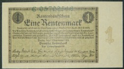 Alemania. 1 Rentenmark. 1.11.1923. (Pick 161). Rentenbank - Stabilization Bank. Doblez central.  Grado: EBC