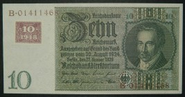 Alemania. República Democrática Alemana. 10 Deutsche Mark. 1948. old date 22.1.1929. (Pick 4 b).  Grado: SC-