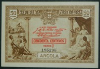 Angola. República Portuguesa. 50 centavos. 1923. (Pick 63).  Grado: SC-