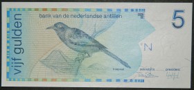 Antillas holandesas. 5 gulden. 31.3.1986. (Pick 22 a).  Grado: SC-