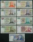Argentina. Serie 9 billetes. 1, 5 10, 50, 100, 500, 1000, 5000 y 10.000 pesos. ND (1983-1985). (Pick 311 a, 312 a, 313 a, 314 a, 315 a, 316 a, 317 a, ...