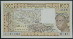 Burkina faso. 1000 francs. 1985. (Pick 307C f). 1000 francos. Grado: SC