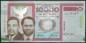 Burundi. 10.000 francs. 25.10.2004. (Pick 43 a).  Grado: SC-