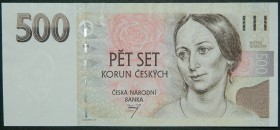 República Checa. 500 korun. 1995. (Pick 14). Ondulaciones.  Grado: SC-