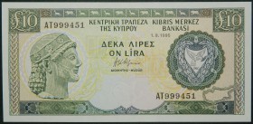 Chipre. 10 pounds. 1.9.1995. (Pick 55 d).  Grado: SC