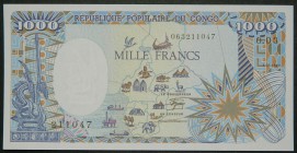 República Popular del Congo. 1000 francs. 1.1.1987. (Pick 10 a). 1000 francos.  Grado: SC-