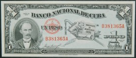 Cuba. 1 peso. 1953. (Pick 86).  Grado: SC